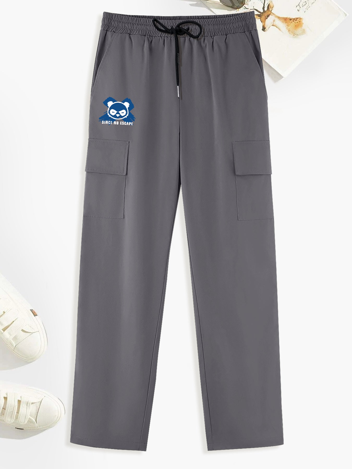 Men's Stretch Cargo Pants with Pockets for Summer/Fall