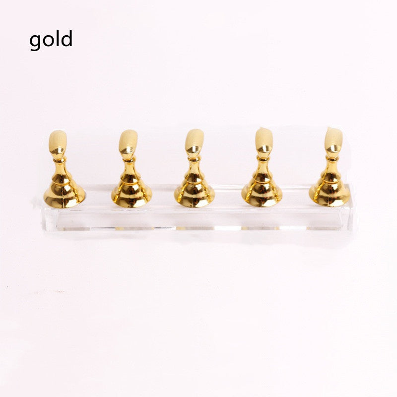 5 Colors Magnetic Nail Holder Stand Shelf for Nail Practice
