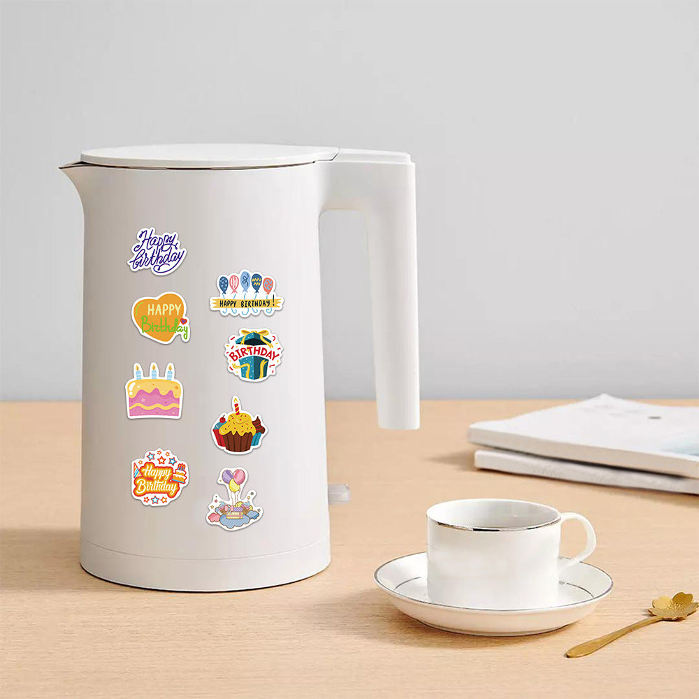 50pcs Happy Birthday Cartoon Stickers For Notebook Car Laptop