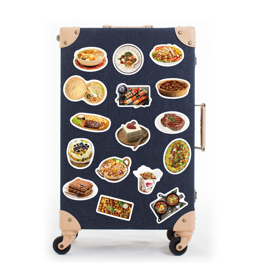 90pcs Food Stickers For Notebook Phone Waterproof Gift