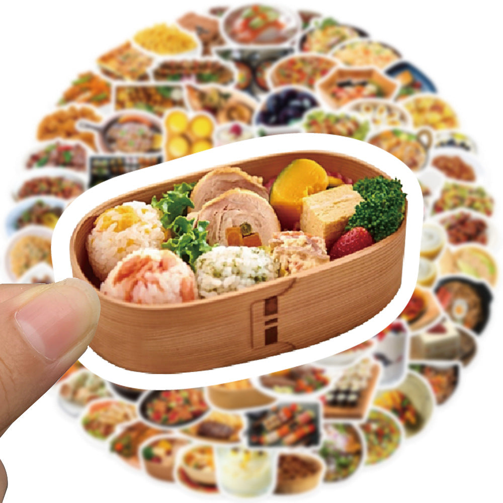 90pcs Food Stickers For Notebook Phone Waterproof Gift