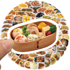 90pcs Food Stickers For Notebook Phone Waterproof Gift