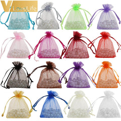 10pcs Organza Pouches Drawstring Gift Bags Jewelry Candy