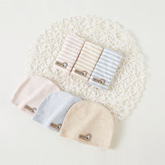 Striped Boneless Cotton Beanie Cap for Baby 0-3m
