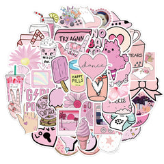 50pcs Cartoon Series Stickers Doodle Waterproof Motorcycles Stickers