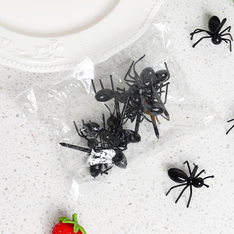 12pcs Ants Forks Food Fruit Ant Shape Forks Snack Cake Dessert Tableware