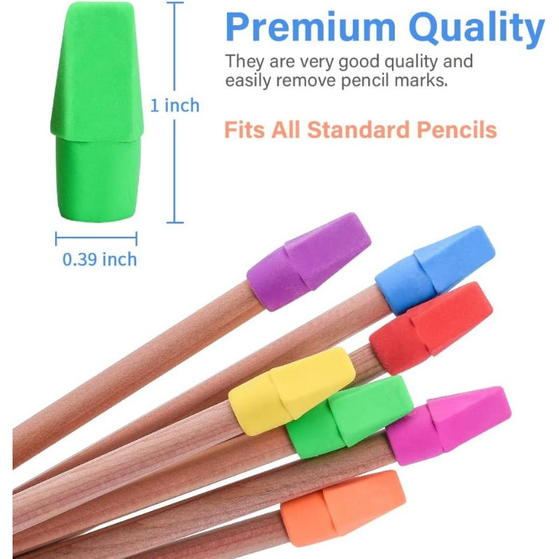 12pcs Pencil Top Erasers Cap Eraser Tops Pencil Eraser Toppers