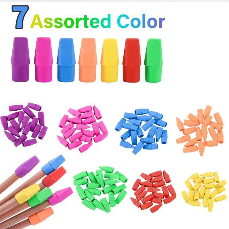 12pcs Pencil Top Erasers Cap Eraser Tops Pencil Eraser Toppers