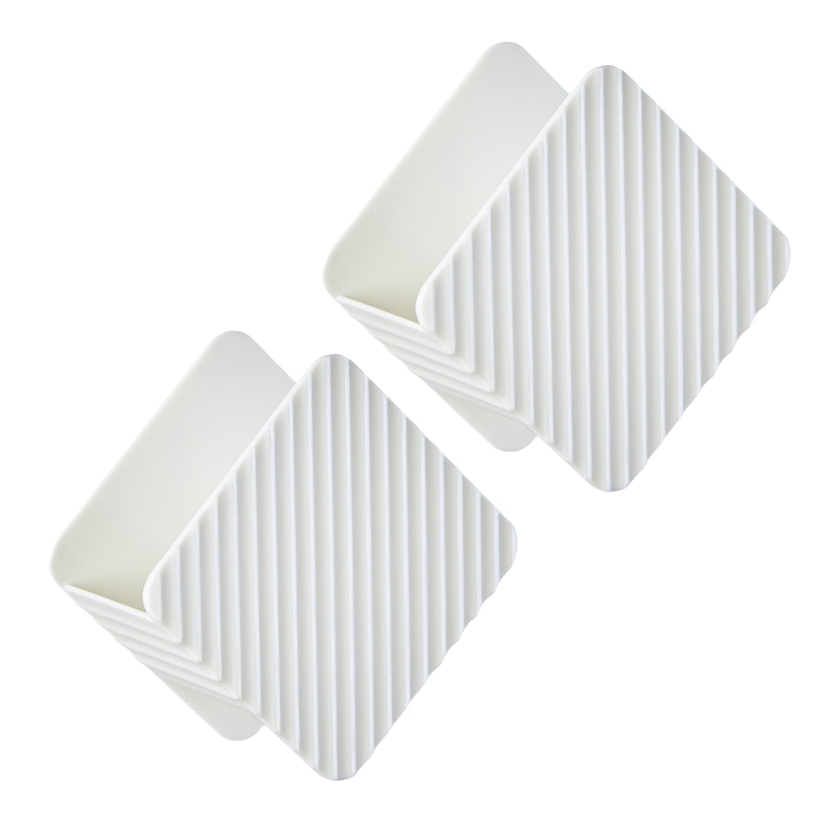 2pcs Open Bottom Kitchen Sink Drain Rack Self Adhesive Holder