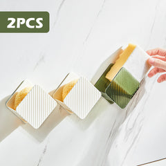 2pcs Open Bottom Kitchen Sink Drain Rack Self Adhesive Holder