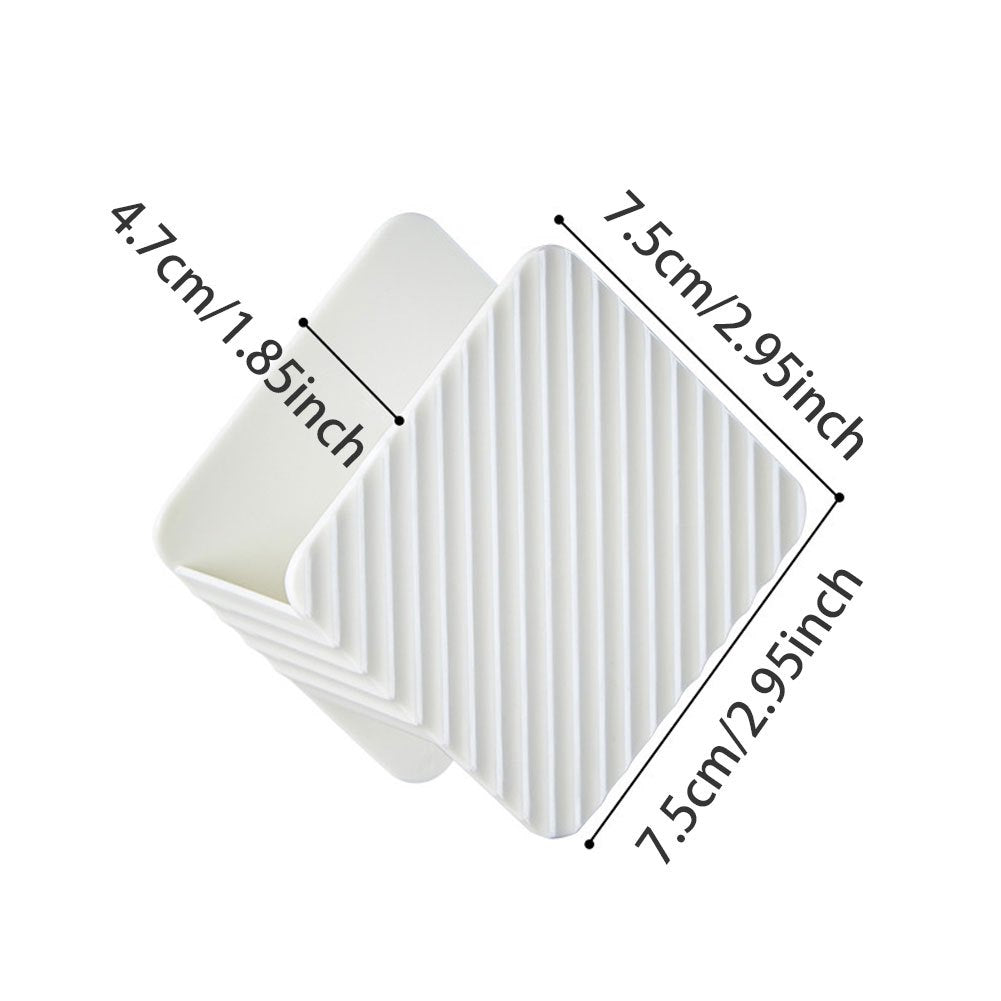 2pcs Open Bottom Kitchen Sink Drain Rack Self Adhesive Holder