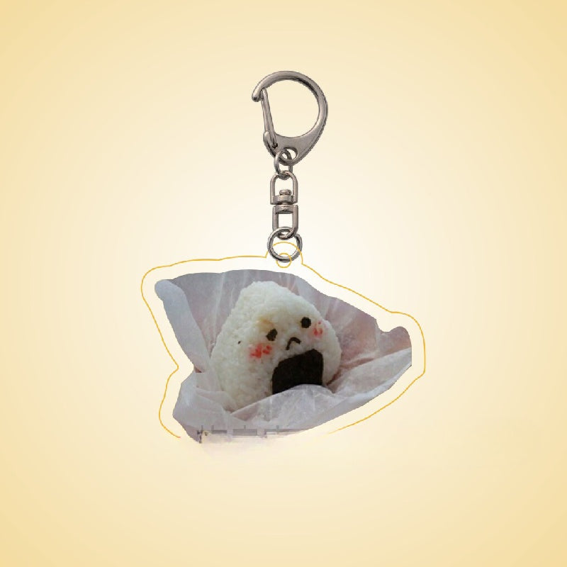 Creative Bread Keychain Acrylic Funny Pendant for Boys