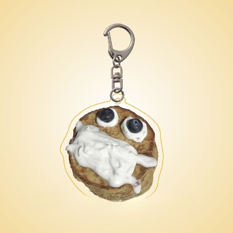 Creative Bread Keychain Acrylic Funny Pendant for Boys