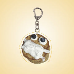 Creative Bread Keychain Acrylic Funny Pendant for Boys