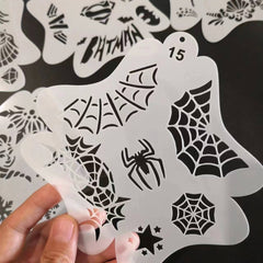10pcs Reusable Body Painting Temporary Stencils DIY Tattoos
