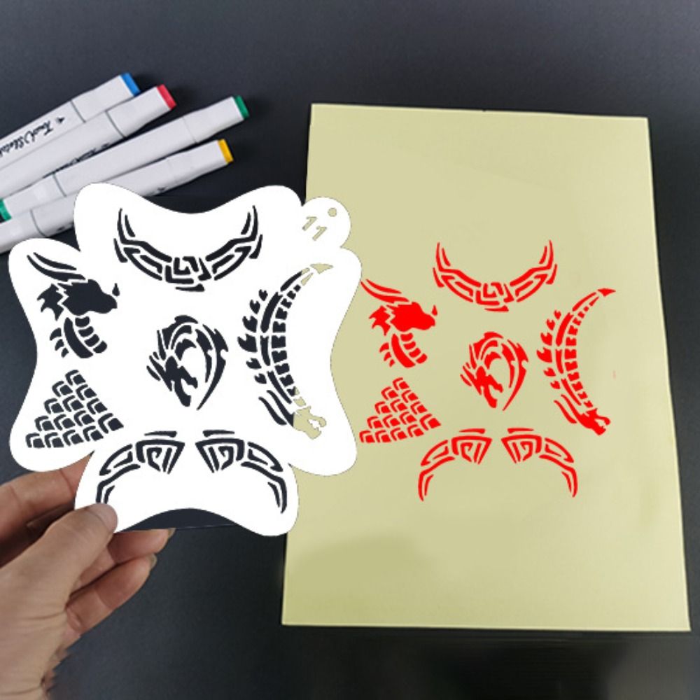 10pcs Reusable Body Painting Temporary Stencils DIY Tattoos