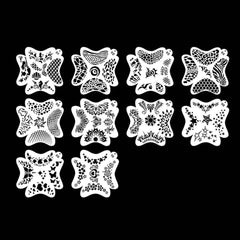 10pcs Reusable Body Painting Temporary Stencils DIY Tattoos