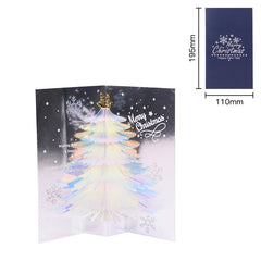 3D Christmas Tree Greeting Card - Spread Holiday Cheer to Friends