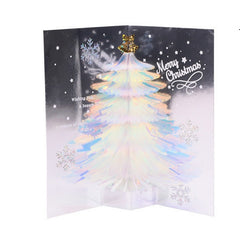 3D Christmas Tree Greeting Card - Spread Holiday Cheer to Friends