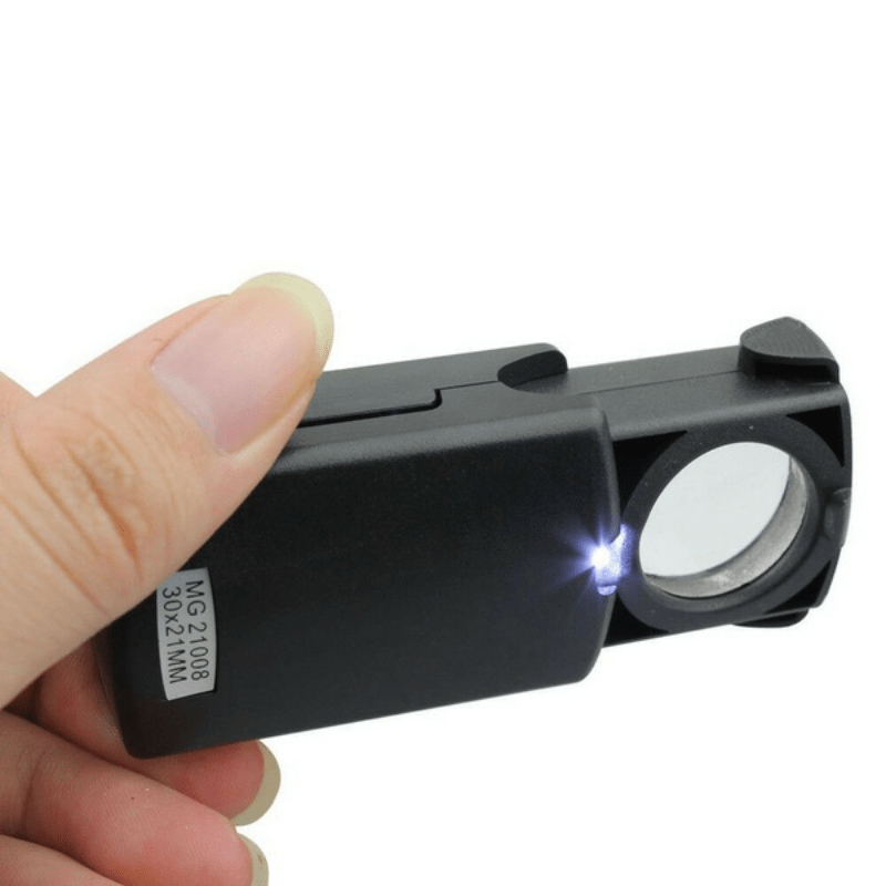 Foldable 3 In 1 LED UV Lighted Magnifying Glass