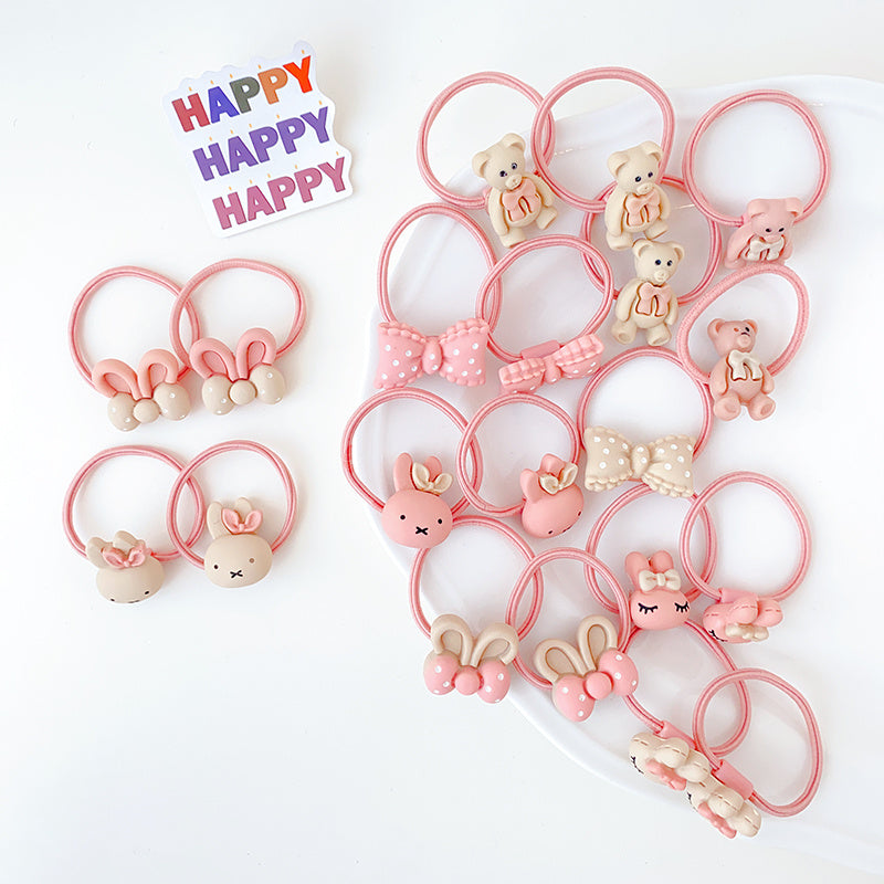 Bunny Bow Fruits Princess Hair Bands Set