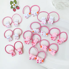 Bunny Bow Fruits Princess Hair Bands Set