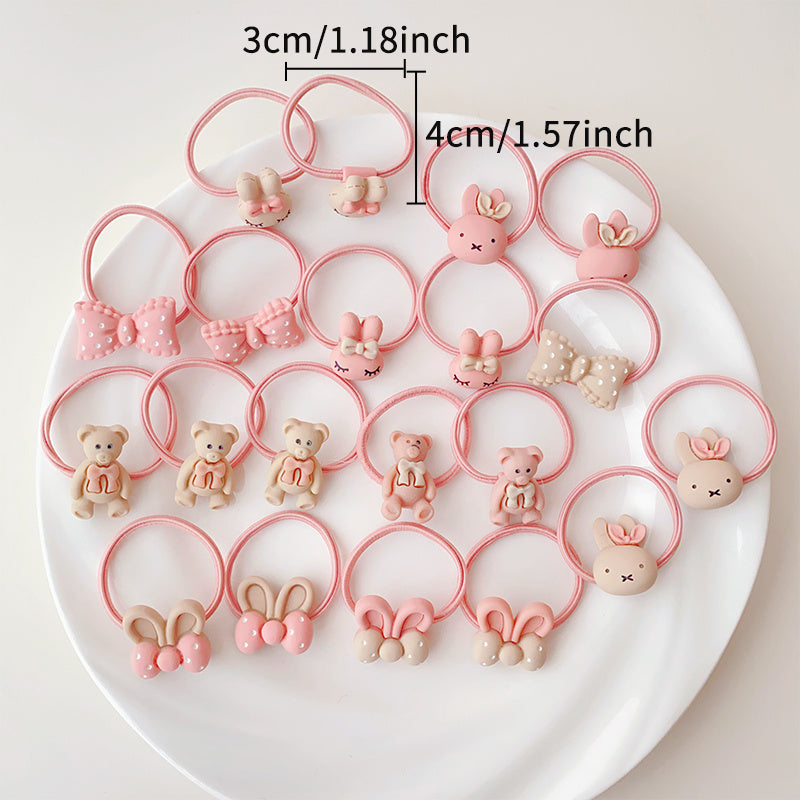 Bunny Bow Fruits Princess Hair Bands Set
