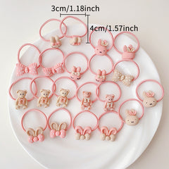 Bunny Bow Fruits Princess Hair Bands Set