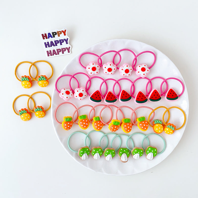 Bunny Bow Fruits Princess Hair Bands Set