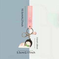 Slippers Key Ring Doll Pendant Couple Bag Ornament Cartoon Key Chain Men Boys