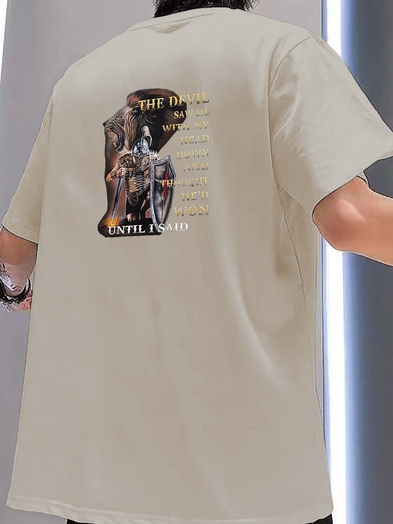 Men's Knight Graphic T shirt Casual Mid Stretch Breathable Tee