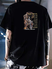 Men's Knight Graphic T shirt Casual Mid Stretch Breathable Tee