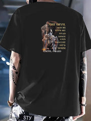 Men's Knight Graphic T shirt Casual Mid Stretch Breathable Tee