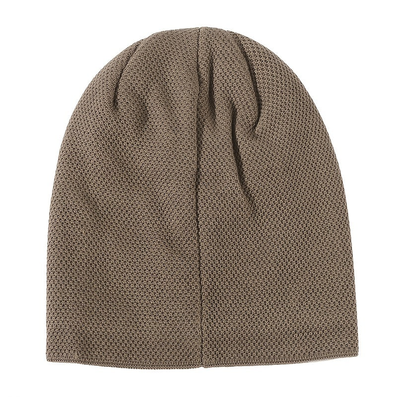 Men's Winter Warm Wool Knitted Cap With Fleece Lining