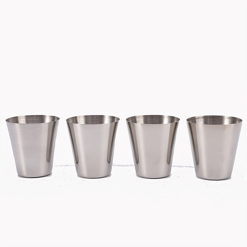 4Pcs 1oz Stainless Steel Shot Cups with Protector Cover