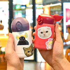50pcs Funny Cat Stickers Animated Decoration Waterproof Stickers