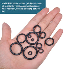 200pcs 15 Sizes Gasket Rings Set Rubber O Ring Assortment