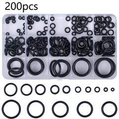 200pcs 15 Sizes Gasket Rings Set Rubber O Ring Assortment