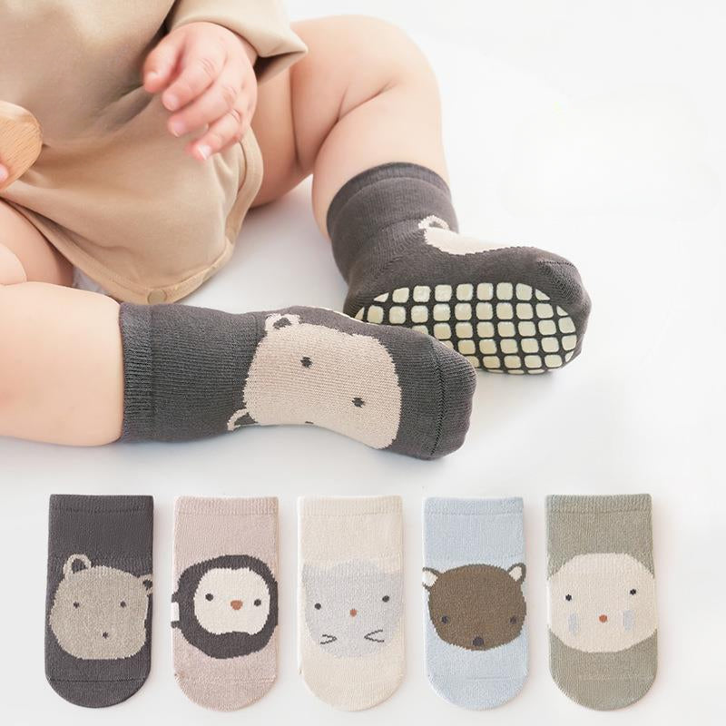 3 Pairs Baby Boys Non-Slip Floor Socks Breathable Toddlers Socks