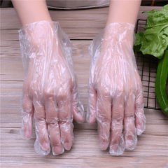 100pcs Plastic Disposable Gloves for Cleaning Beauty Salons Hair Dyeing