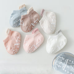 3 Pairs Baby Boys Non Slip Floor Socks Cartoon Kitten Claw Toddler Socks