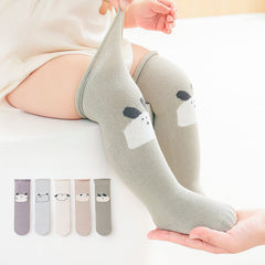 3 Pairs Boys Over Knee Socks Cartoon Pattern Toddlers High Socks