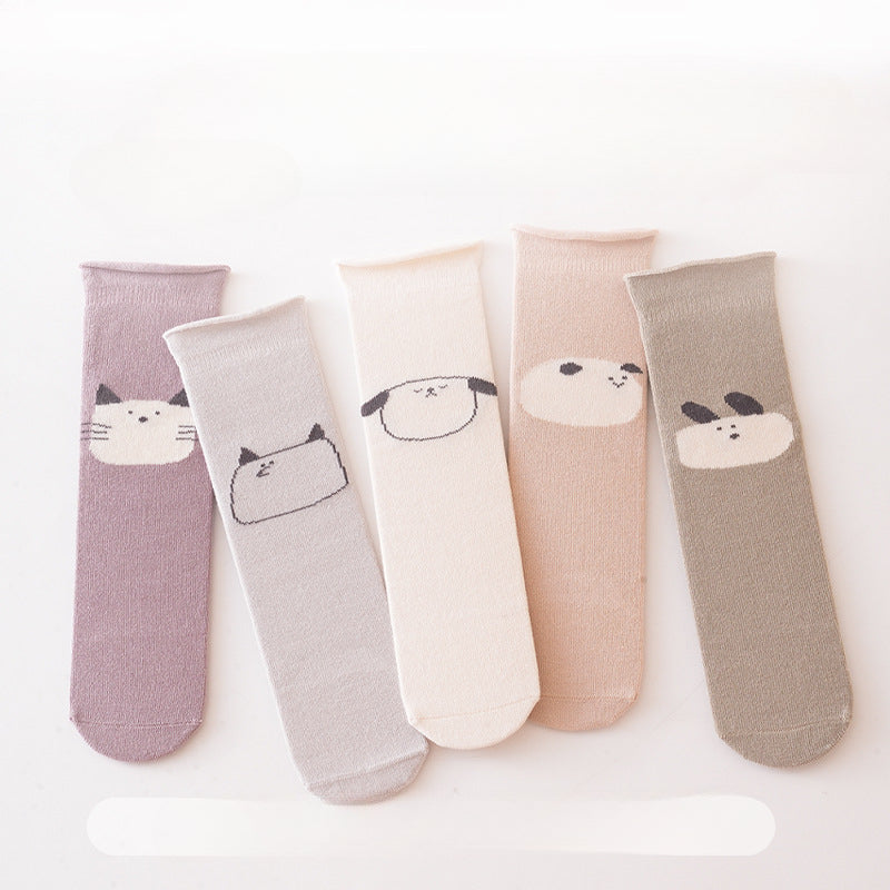 3 Pairs Boys Over Knee Socks Cartoon Pattern Toddlers High Socks