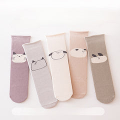 3 Pairs Boys Over Knee Socks Cartoon Pattern Toddlers High Socks