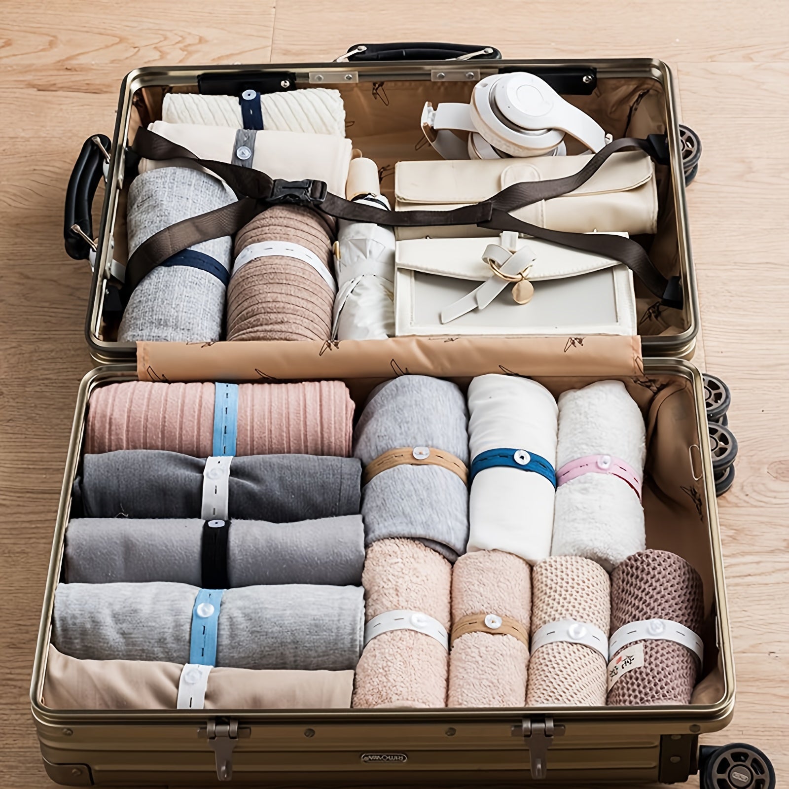 20Pcs Elastic Band Buttonholes Closet Clothes Blanket Organizer
