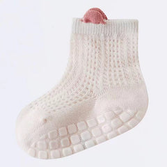 3 Pairs Baby Boys Kids Breathable Anti-Skid Socks with Dot Glue