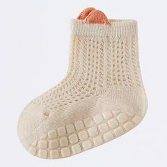 3 Pairs Baby Boys Kids Breathable Anti-Skid Socks with Dot Glue