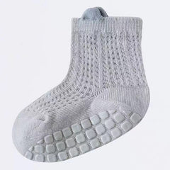 3 Pairs Baby Boys Kids Breathable Anti-Skid Socks with Dot Glue