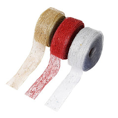 Messy Net Lock Edge Christmas Ribbon Decoration