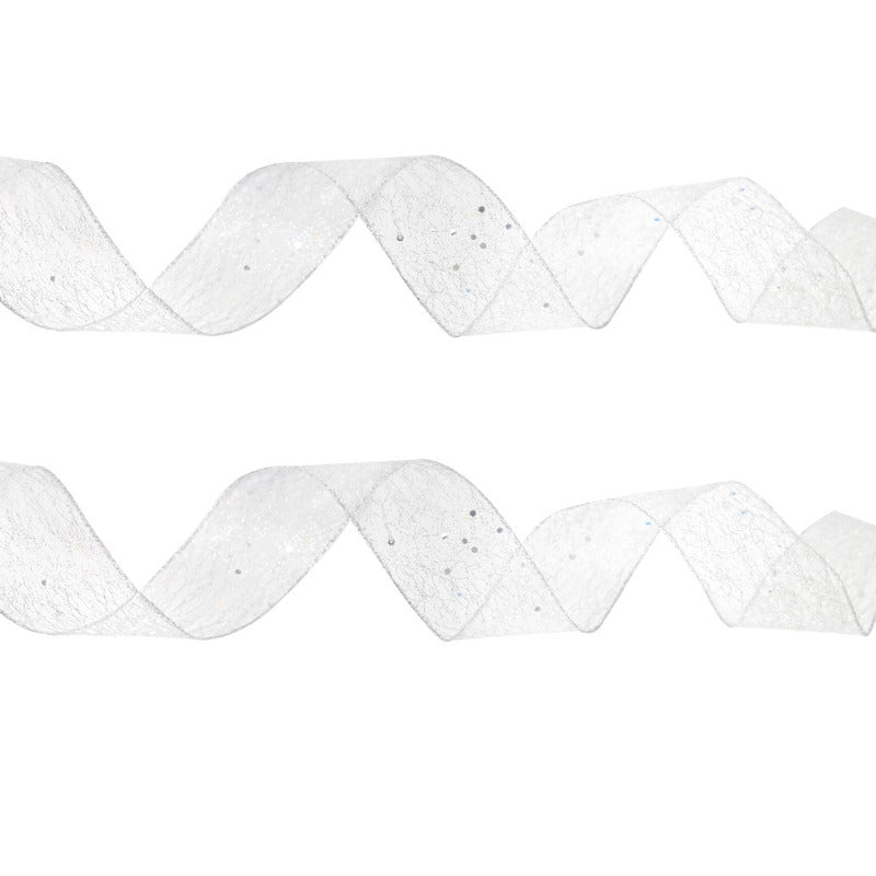 Messy Net Lock Edge Christmas Ribbon Decoration